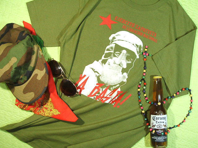 サパティスタ民族解放軍（EZLN）のTシャツ雑貨、マルコス副司令官のT