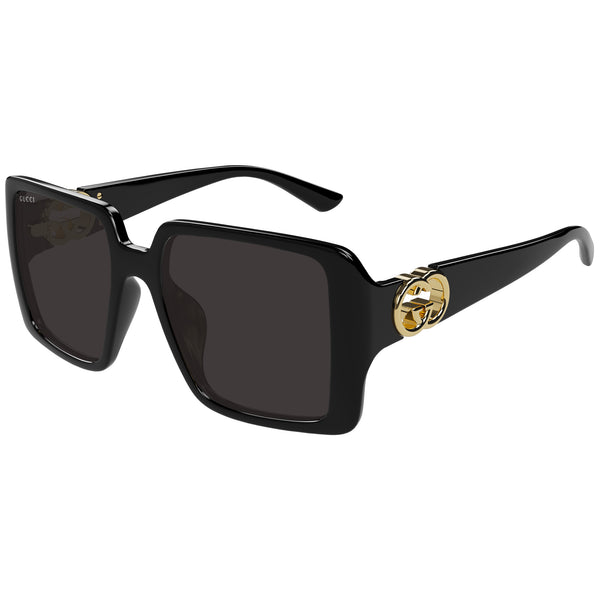 Gucci Gg1596sk Black Female Rectangle Sunglasses | Eyewear Index