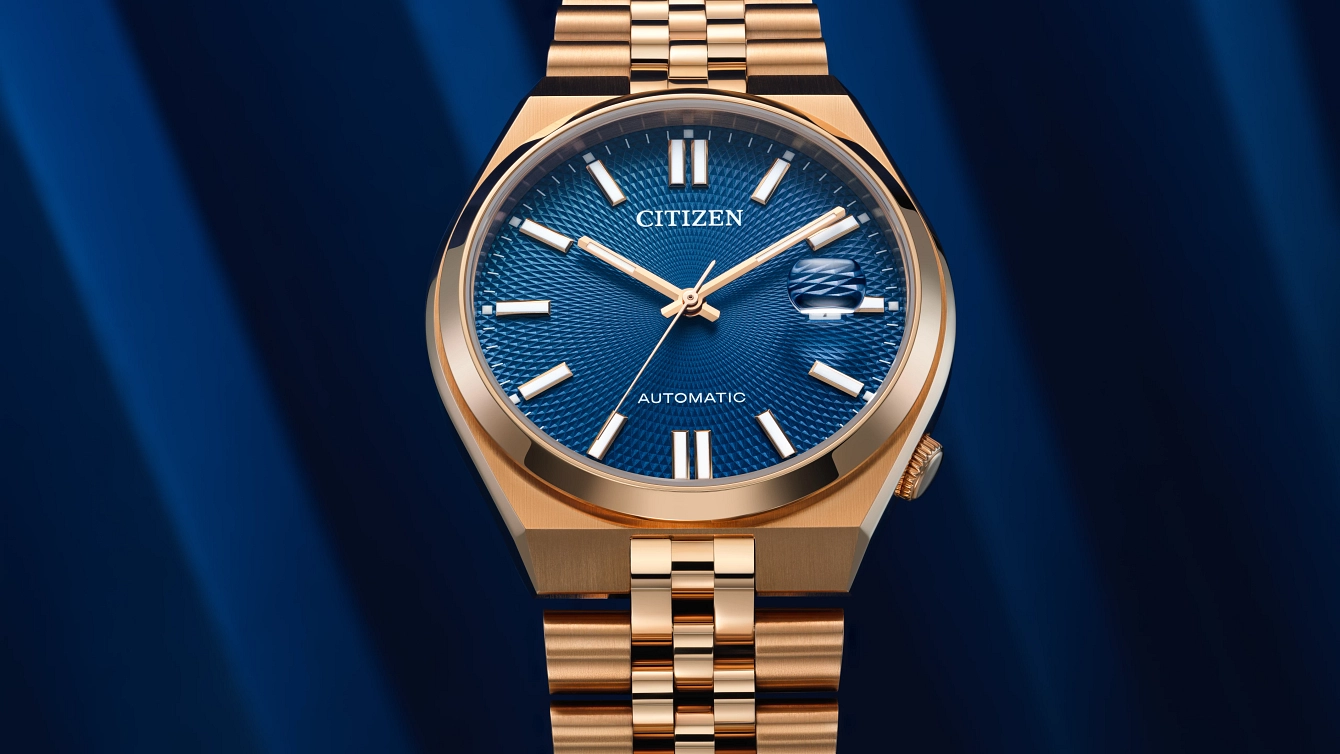 TSUYOSA 60 Blue Dial Stainless Steel Bracelet NK0023-57L | CITIZEN
