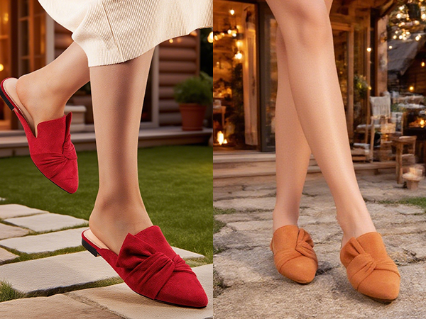 Amazon.com | MUSSHOE All-Season Women's Mules：Pointed Toe