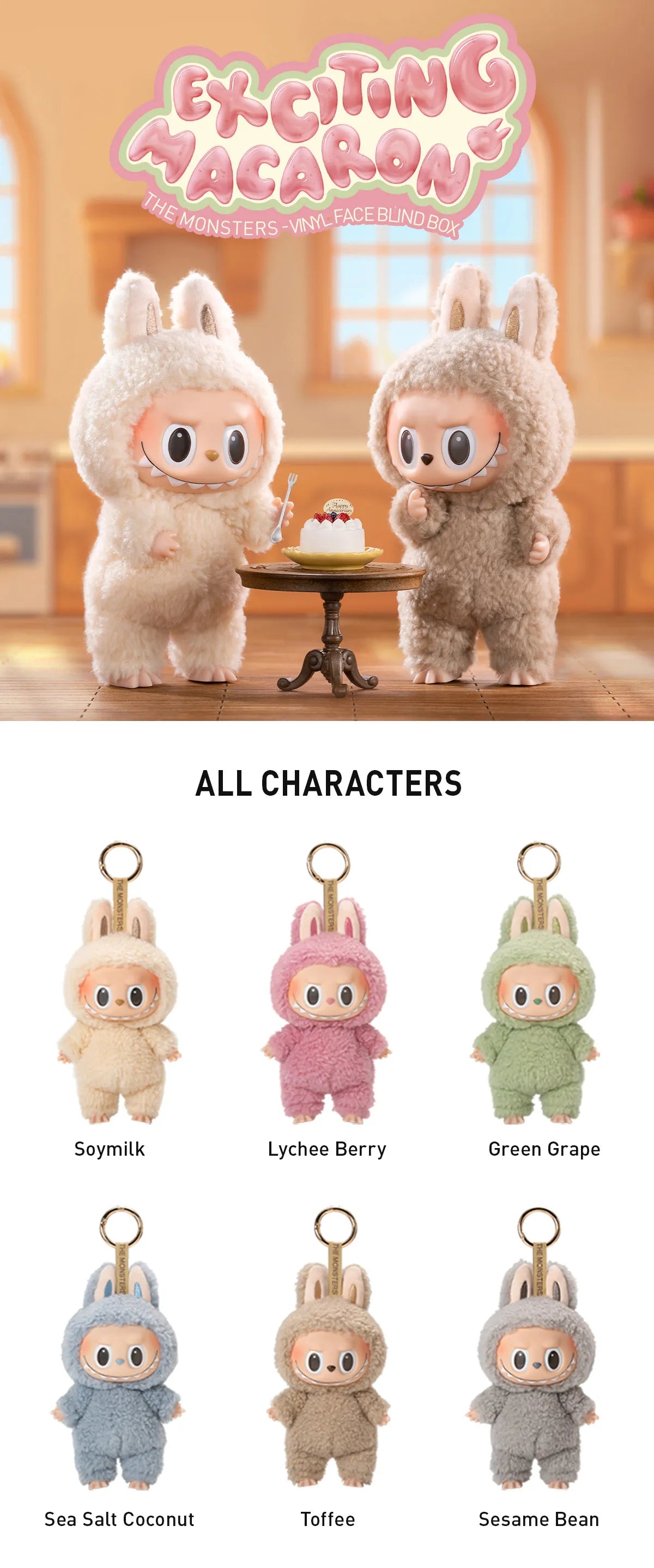 POPMART Vinyl Plush - THE MONSTERS - Exciting Macaron – MikuMiku